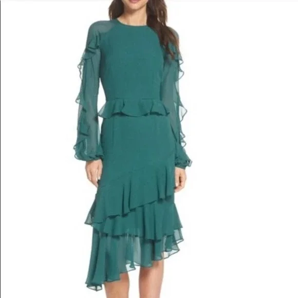 cooper st green dress Gretchen Scott Teardrop Dress in Plaidly Cooper in Green Plaid main image 1